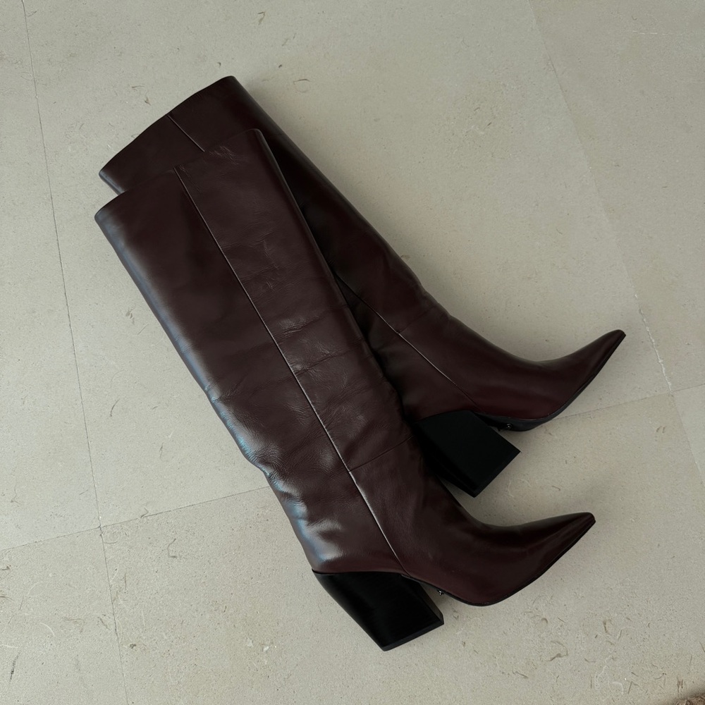Rebecca Minkoff Dark Brown Heeled Boots, Size 8 - Picture 2 of 5